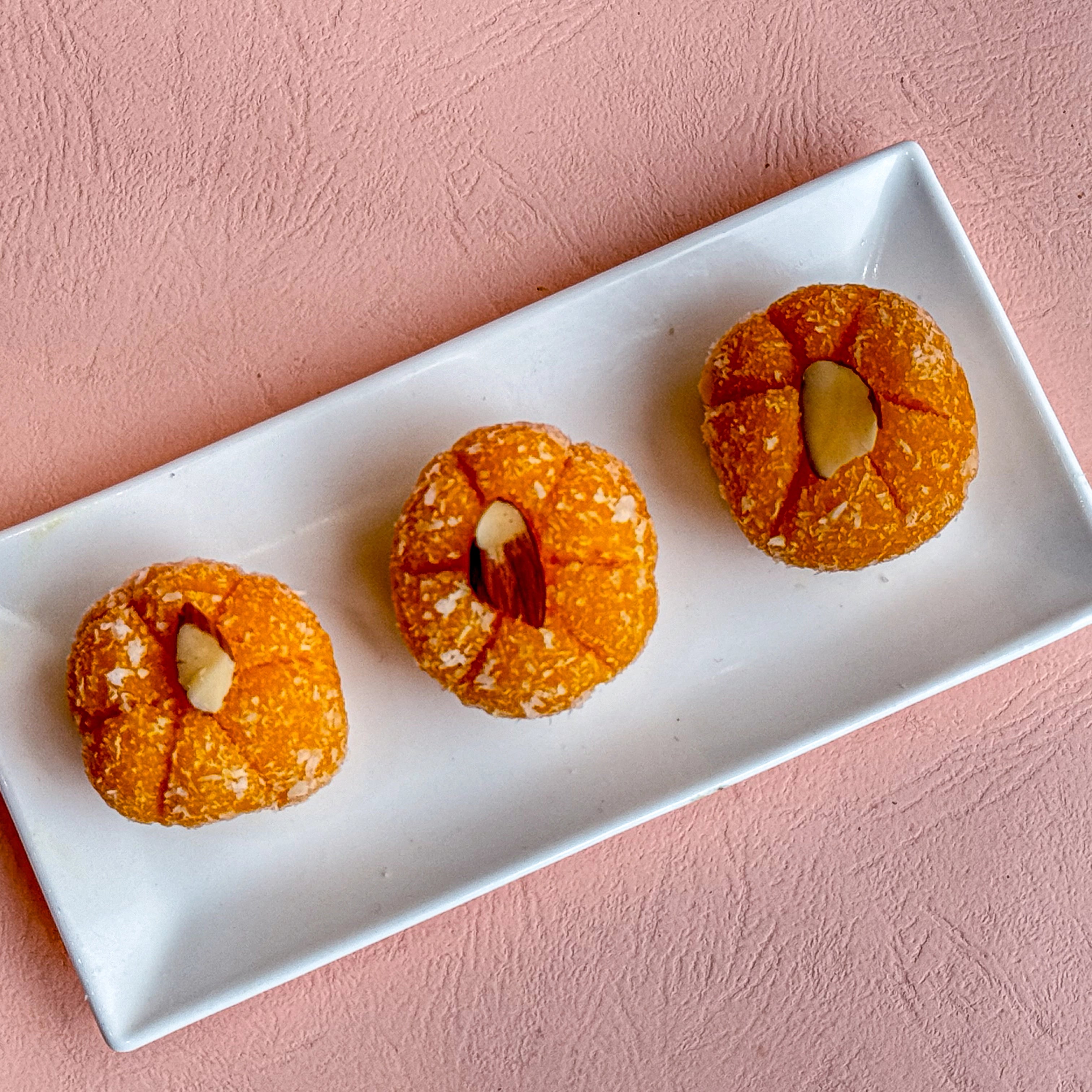 Orange Coconut Peda